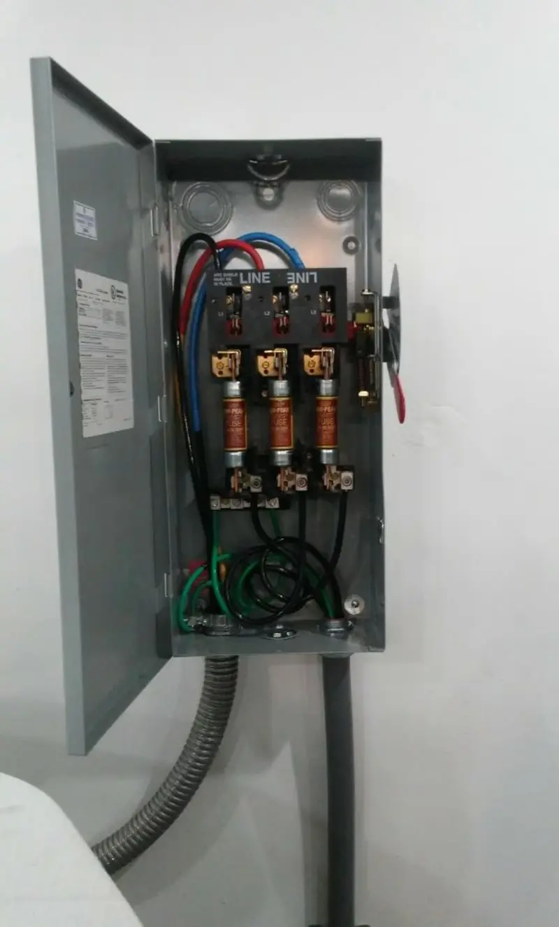 Three-phase disconnect switch installed for Electrical Wiring & Rewiring in North Kensington
